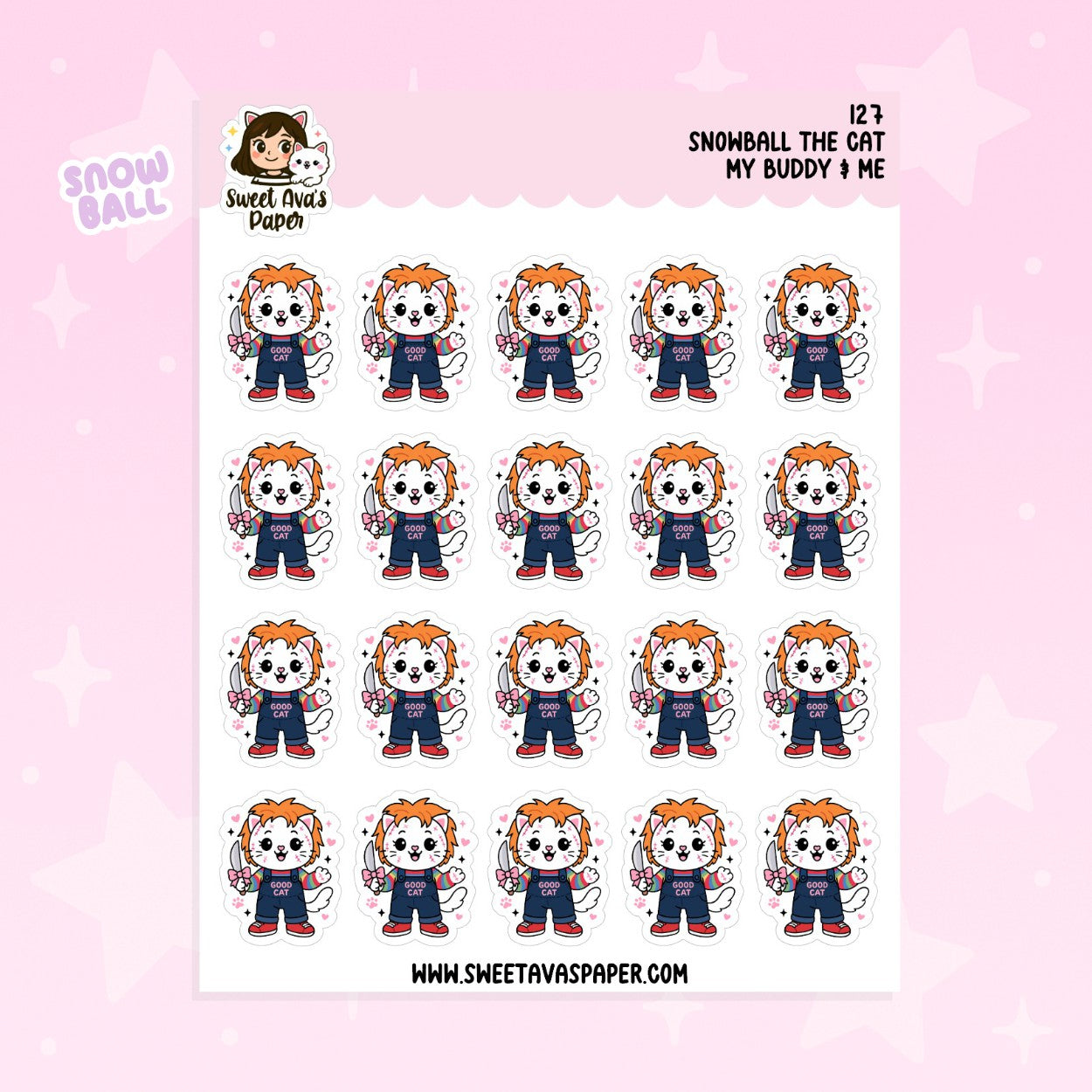Snowball the Cat Planner Stickers – My Buddy & Me (127)