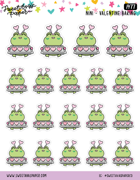 Valentine's Day Baking Planner Stickers - Nini Frog [1477]