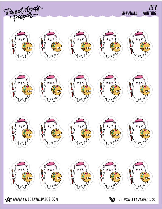 Artist Stickers - Snowball The Cat - [137]