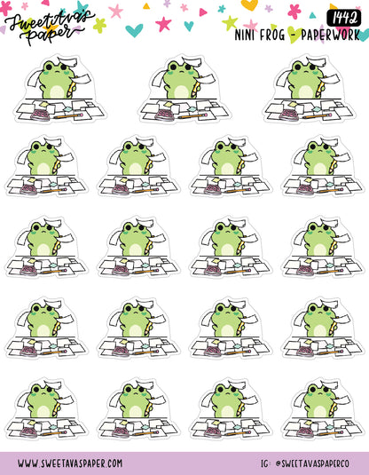 Paperwork Planner Stickers - Work Planner Stickers - Character Planner Stickers - Nini Frog - [1442]