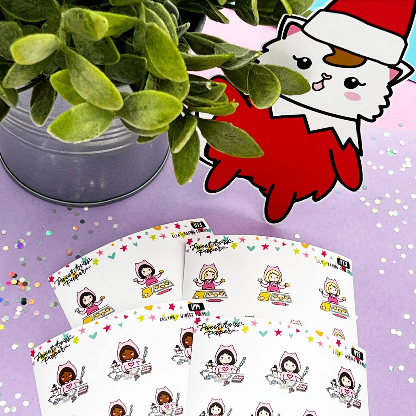 FREE - Snowball on a Wall Printable - Snowball The Cat - Digital Download