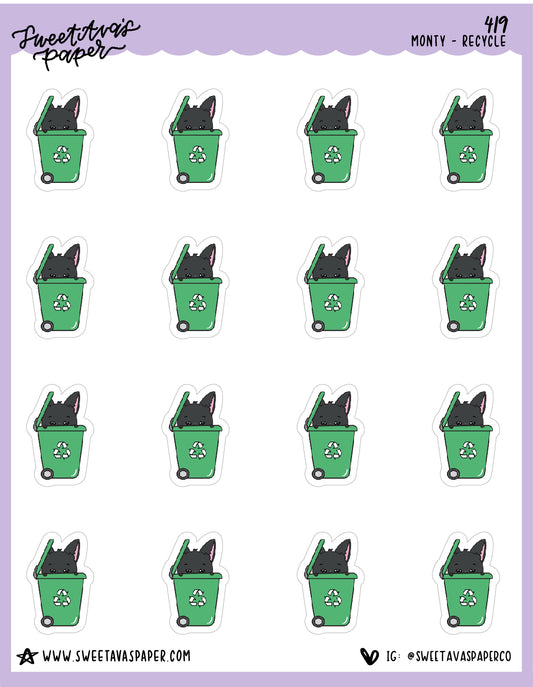 ICON SIZE - Recycle Planner Stickers - Monty The Bat - [419]