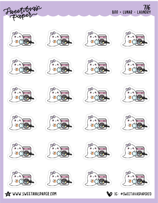 Laundry Planner Stickers - Boo and Lunar [716]