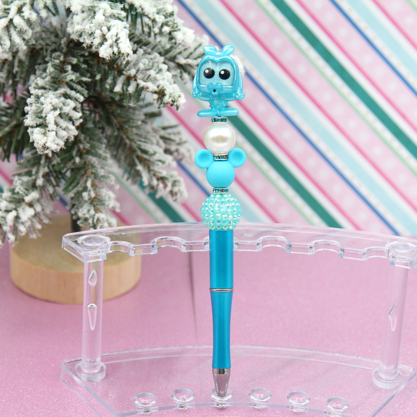 Ghost Christmas Beaded Pen