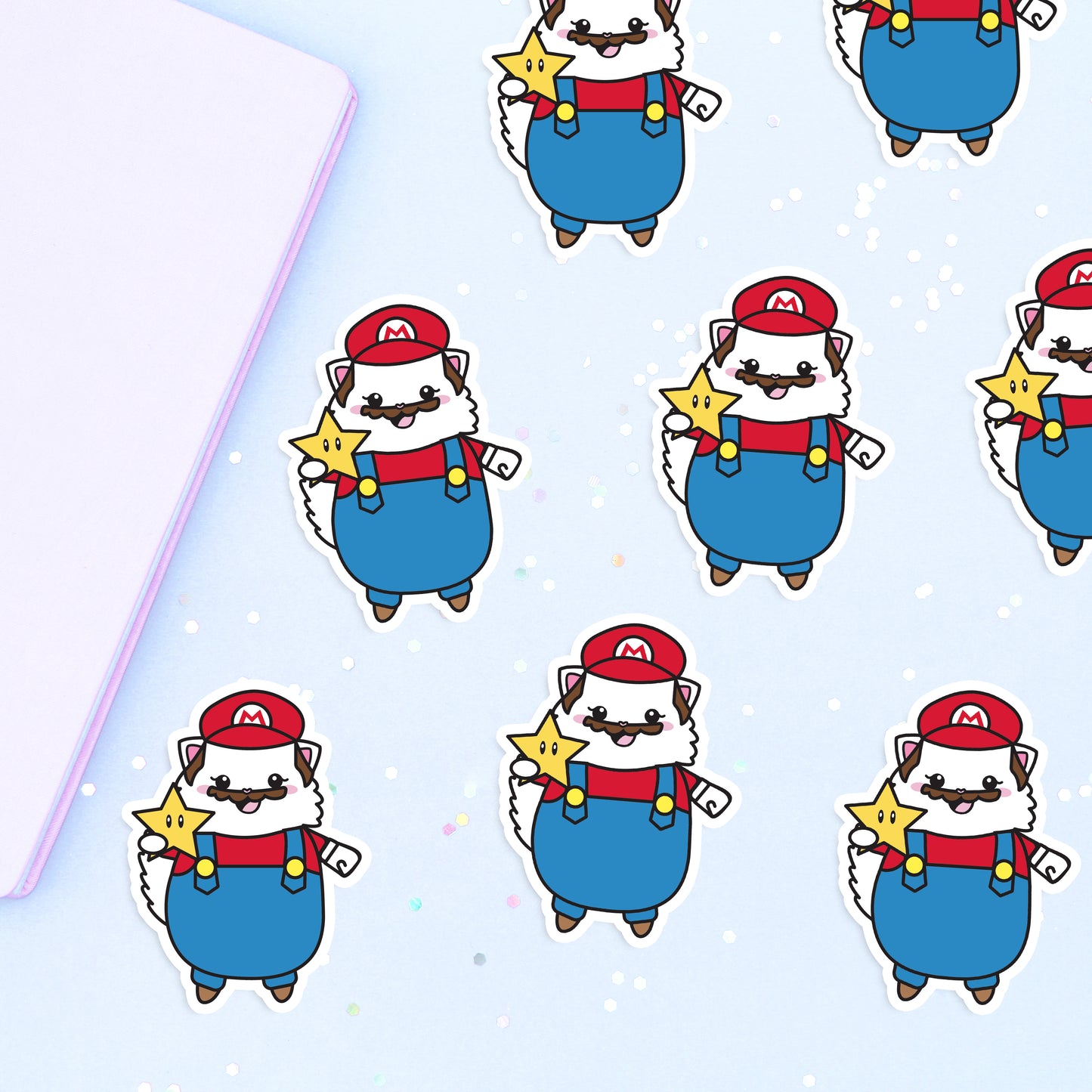Snowball Mario Star Vinyl Sticker