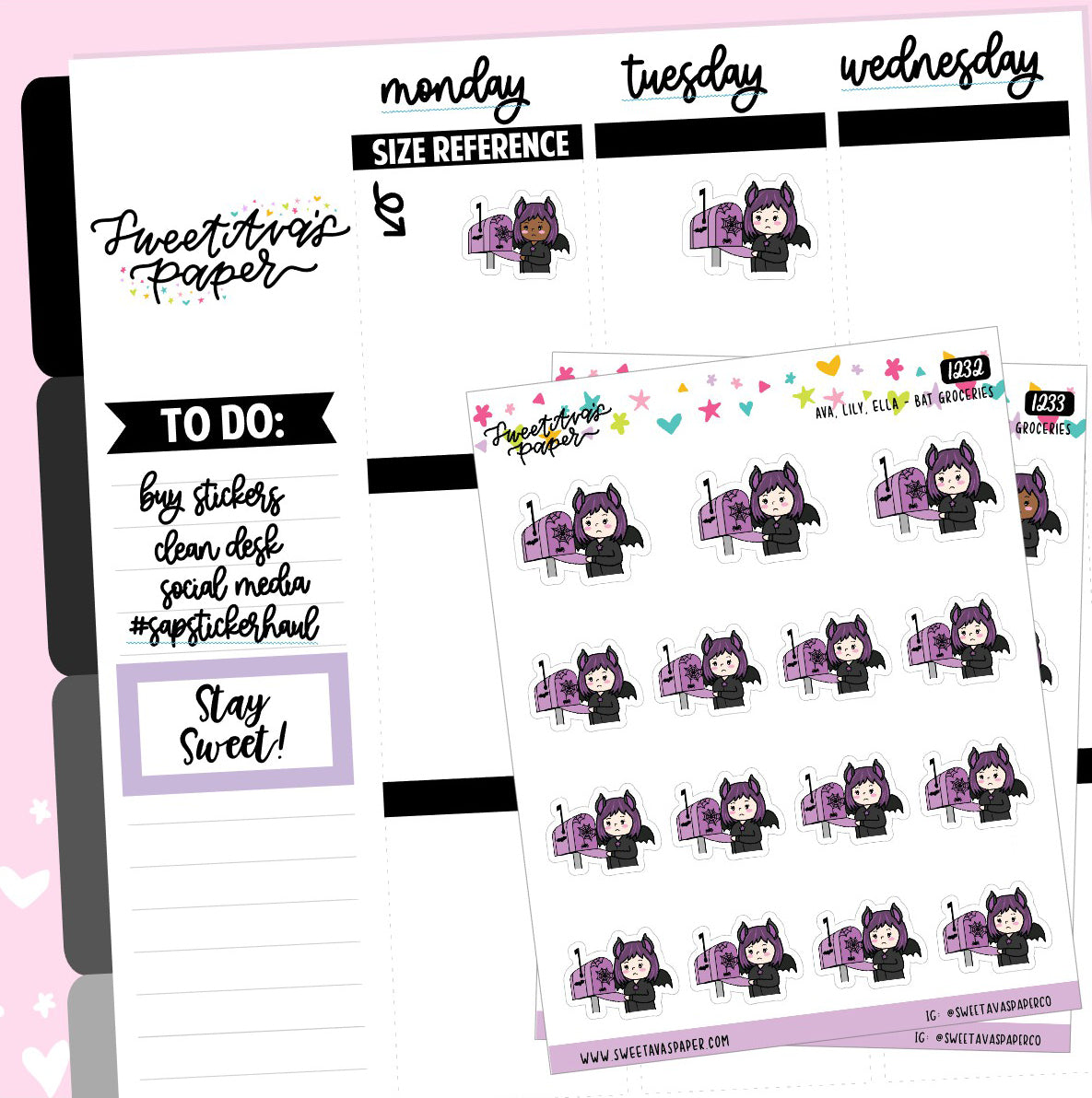 Empty Mailbox Planner Stickers - The Bat Girl Club