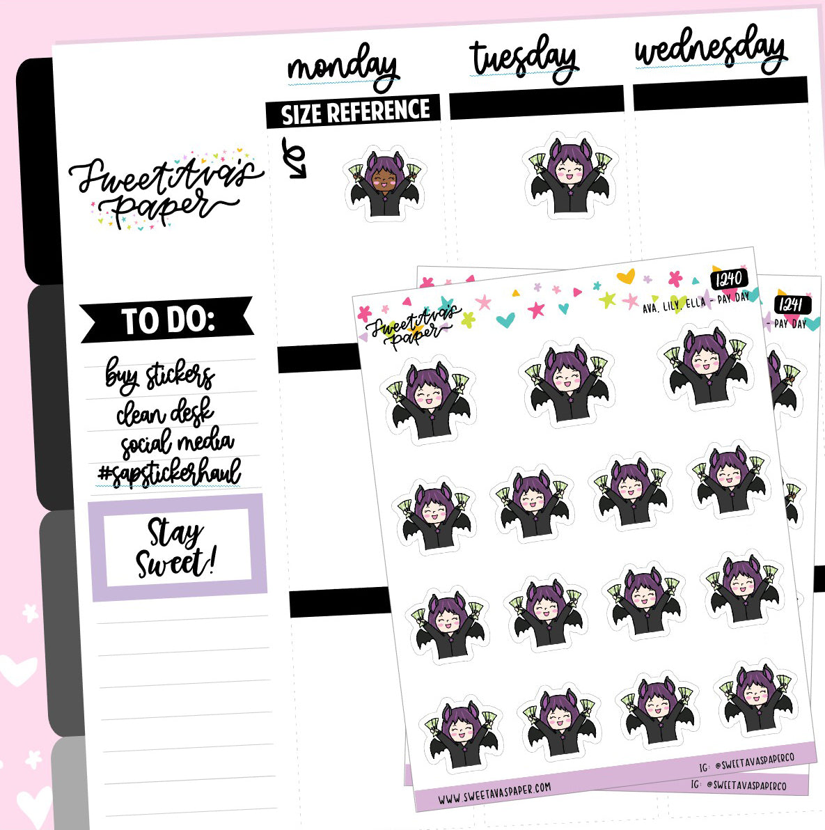 Money Planner Stickers - The Bat Girl Club