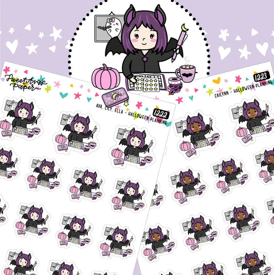 Planning At Desk Planner Stickers - The Bat Girl Club