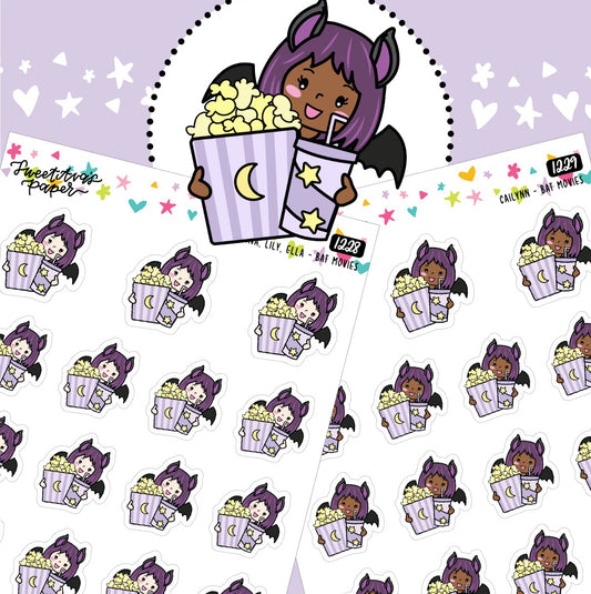 Popcorn & Soda Planner Stickers - The Bat Girl Club
