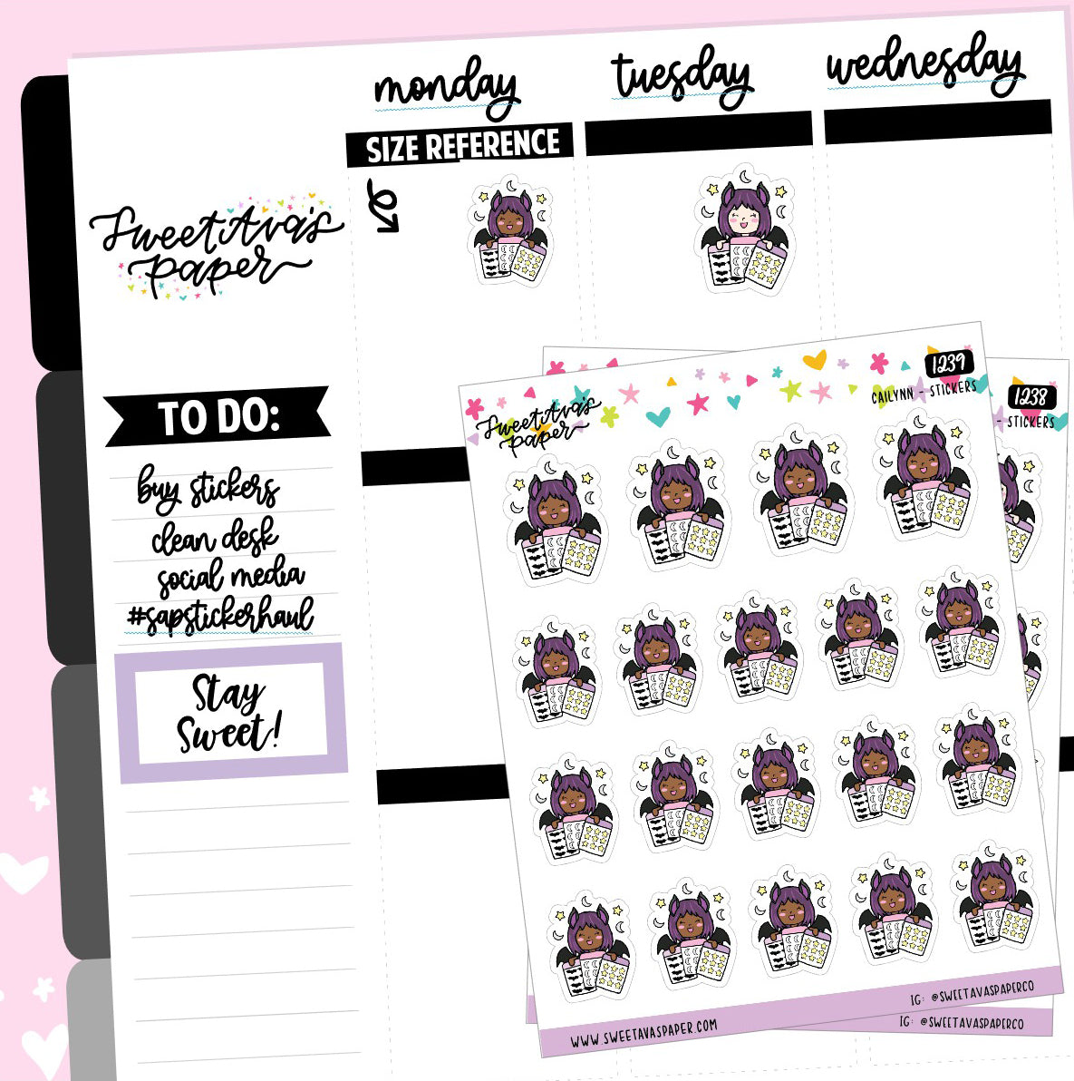 Sticker Love Planner Stickers - The Bat Girl Club