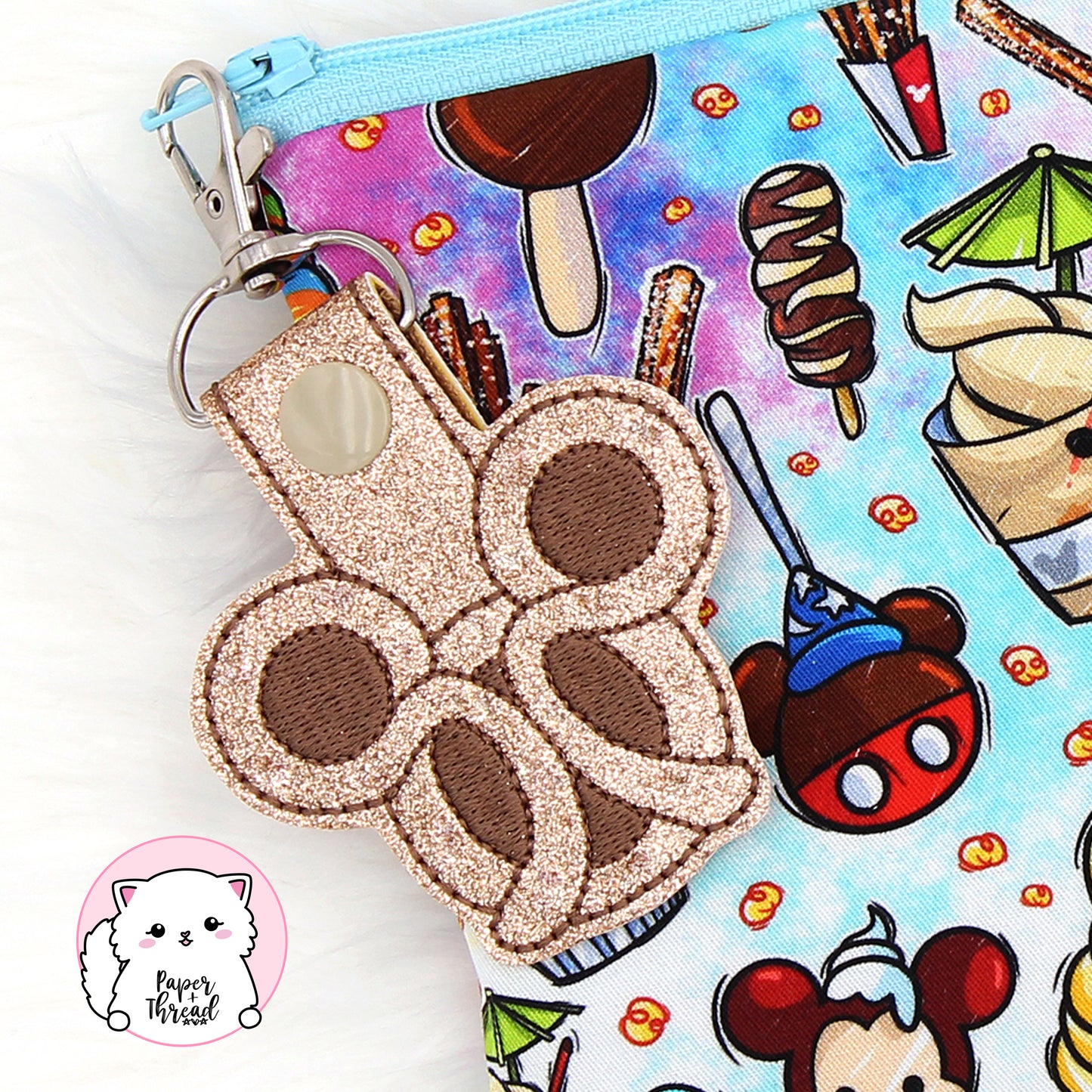 Mouse Shaped Pretzel Key Chain