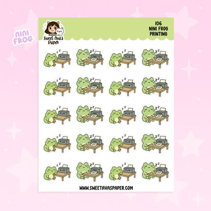 Nini Frog Printing Planner Stickers – Physical Kawaii Office & Work Stickers for Planners [106]