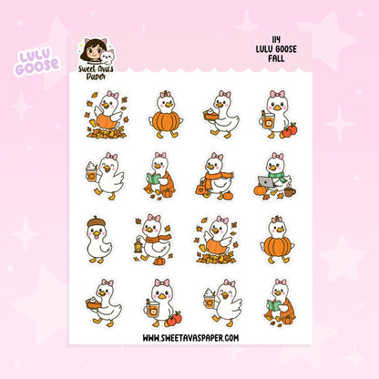 Lulu Goose Fall Planner Stickers – Physical Seasonal Autumn Stickers [114]