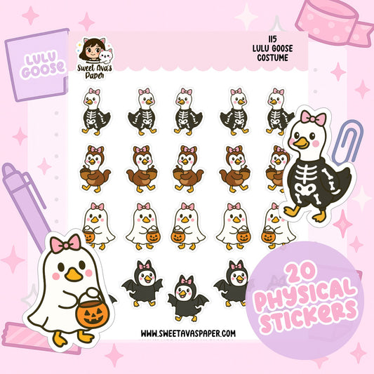 Lulu Goose Costume Planner Stickers – Physical Halloween Character Stickers [115]