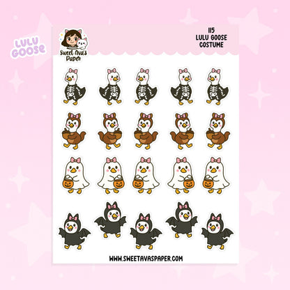 Lulu Goose Costume Planner Stickers – Physical Halloween Character Stickers [115]