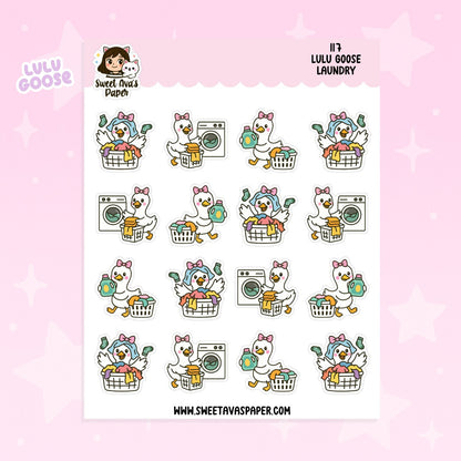 Lulu Goose Laundry Planner Stickers – Physical Cleaning & Chores Stickers [117]