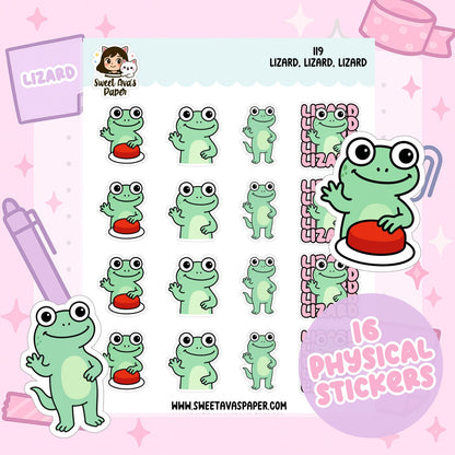 Lizard, Lizard, Lizard – Funny Lizard Planner Stickers [119]