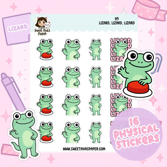 Lizard, Lizard, Lizard – Funny Lizard Planner Stickers [119]
