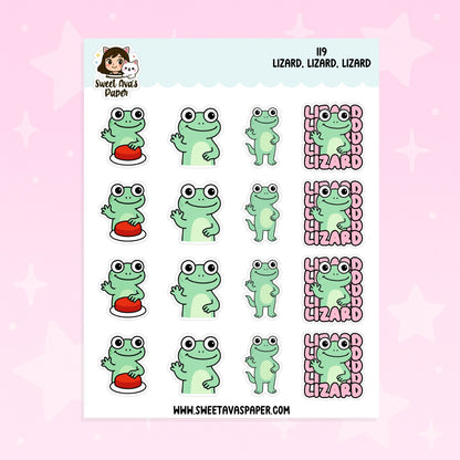 Lizard, Lizard, Lizard – Funny Lizard Planner Stickers [119]
