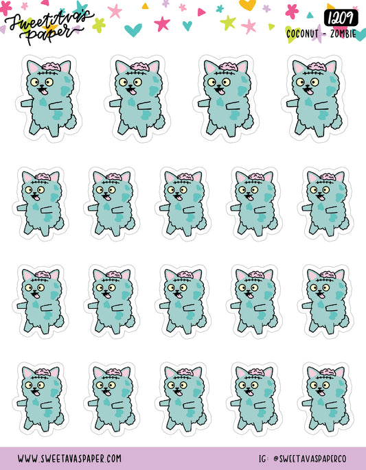 Zombie Planner Stickers - Coconut the Puppy [1209]