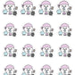 Tarot Card Reading Planning Planner Stickers - Coconut the Puppy [1213]