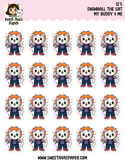 Snowball the Cat Planner Stickers – My Buddy & Me (127)