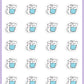 Stay Hydrated Stickers - Snowball The Cat - [128]