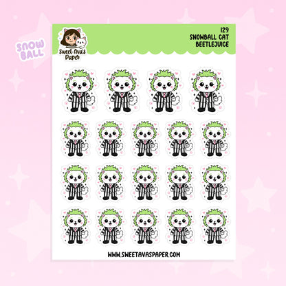 Snowball the Cat Planner Stickers – Beetlejuice [129]