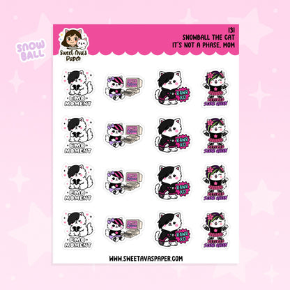 Snowball the Cat Planner Stickers – Scene Cat [131]