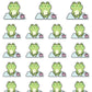 Yoga Planner Stickers - Meditation Planner Stickers - Character Planner Stickers - Nini Frog - [1426]