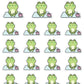 Yoga Planner Stickers - Meditation Planner Stickers - Character Planner Stickers - Nini Frog - [1426]