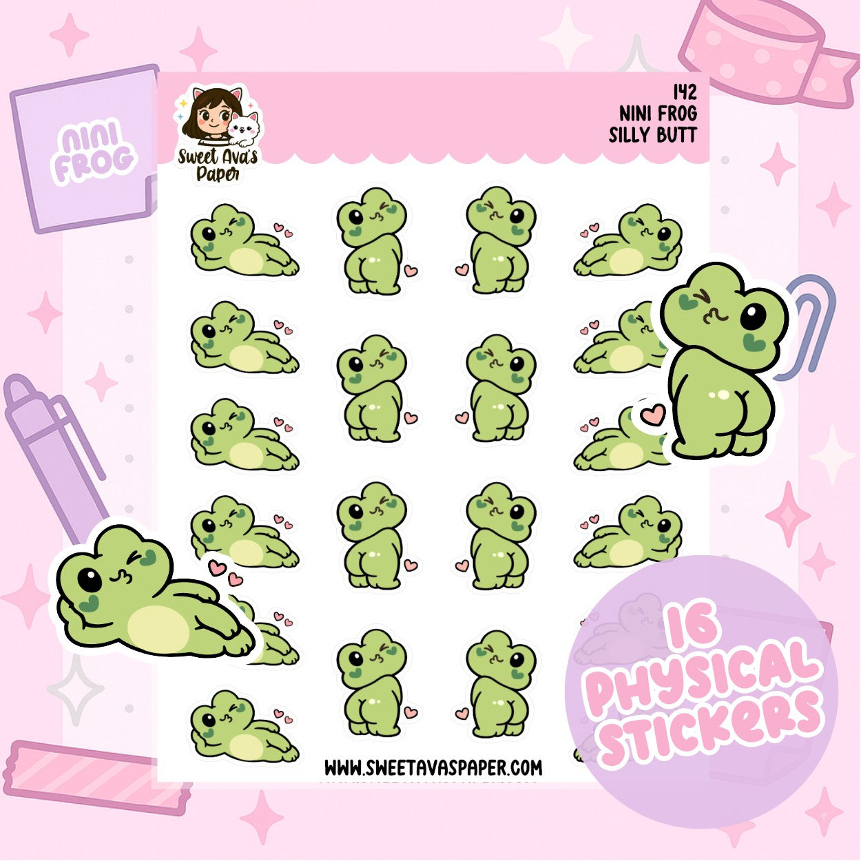 Nini Frog Printing Stickers – Sexy Time / Silly Butt [142]