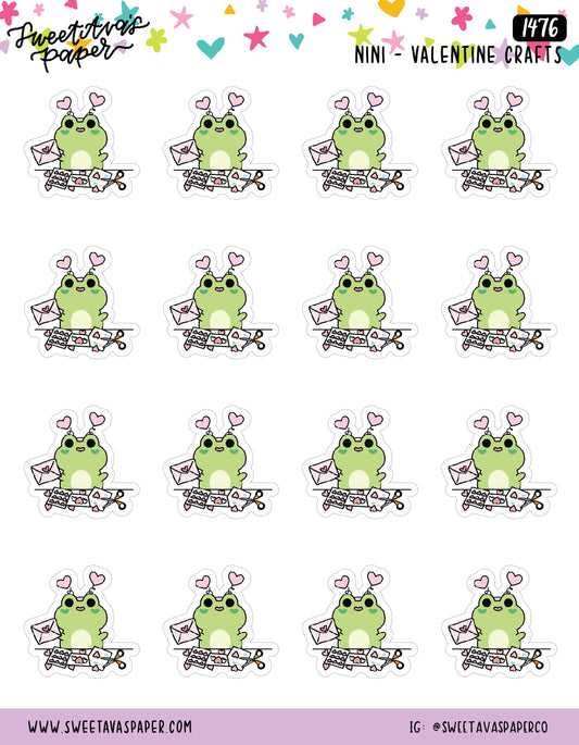 Valentine's Day Crafting Planner Stickers - Nini Frog [1476]