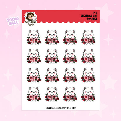 Snowball the Cat Planner Stickers - Romace Novel - [147]