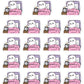 Stupid Alarm Clock Planner Stickers - Snowball The Cat [1511]