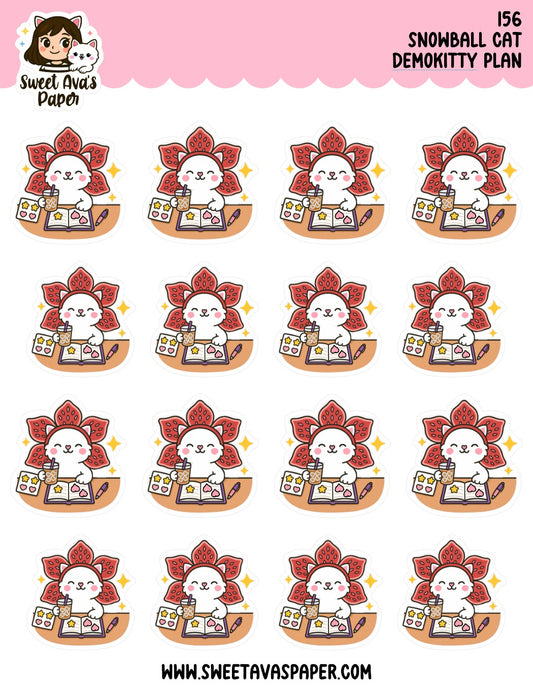 Stranger Plans - Snowball the Cat Planner Stickers  [156]