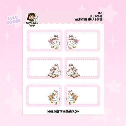 Valentine's Day Half Boxes - Lulu Goose Iced Coffee Planner Stickers – [160]