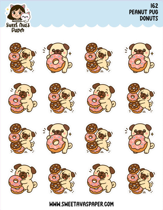 Donut Stack  - Peanut Pug Planner Stickers – [162]