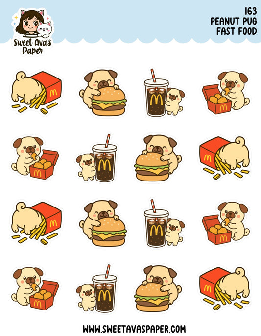 Fast Food - Peanut Pug Planner Stickers – [163]