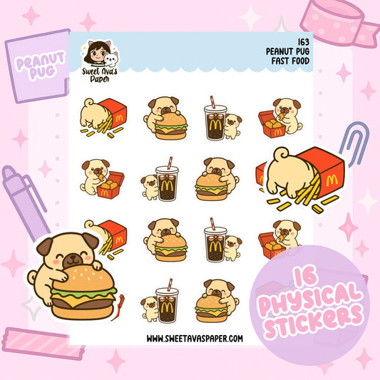Fast Food - Peanut Pug Planner Stickers – [163]