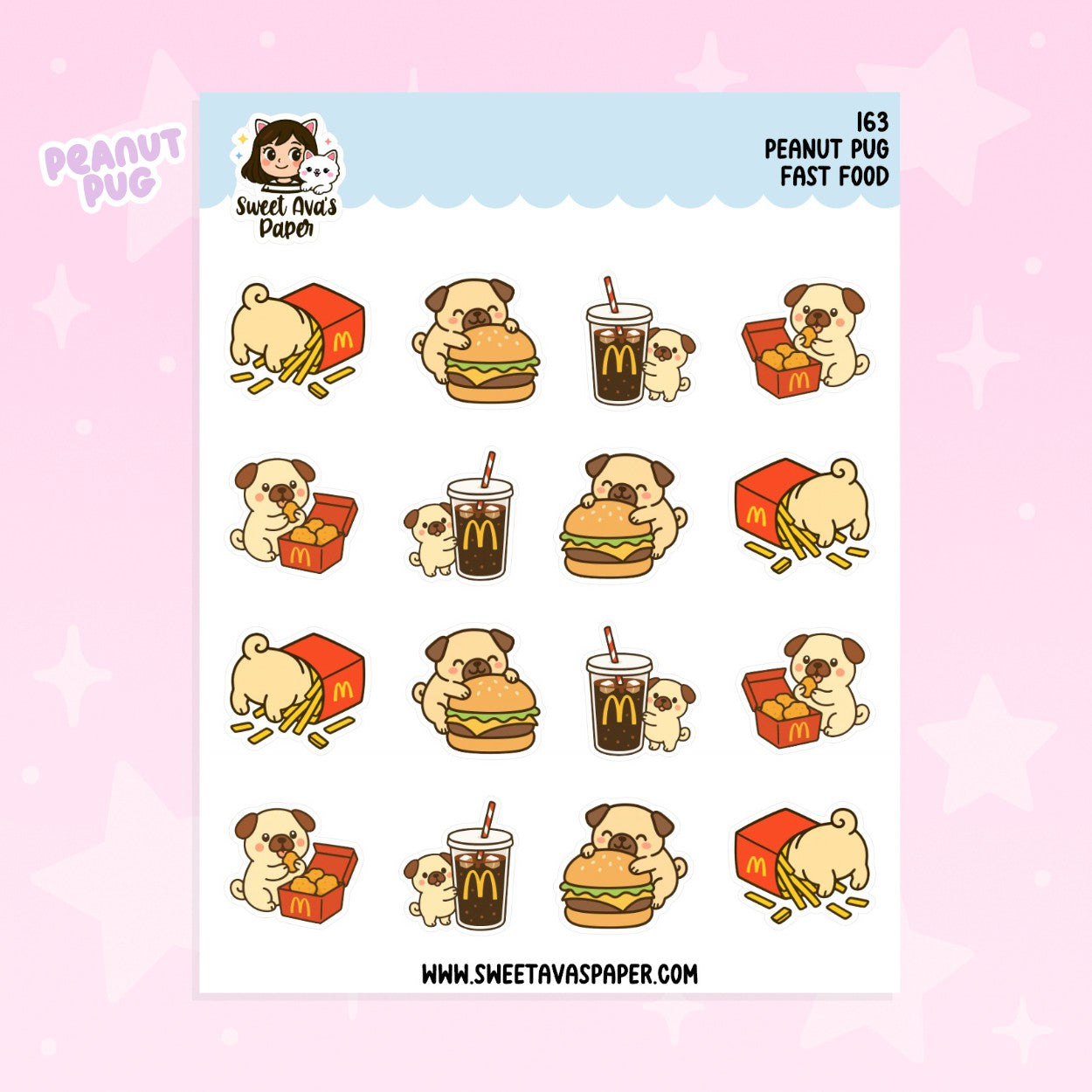 Fast Food - Peanut Pug Planner Stickers – [163]