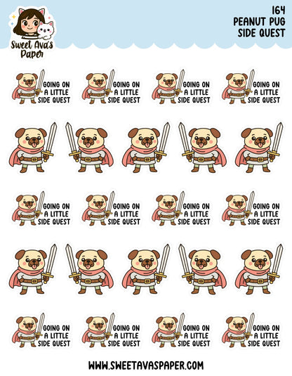 Side Quest - Peanut Pug Planner Stickers – [164]