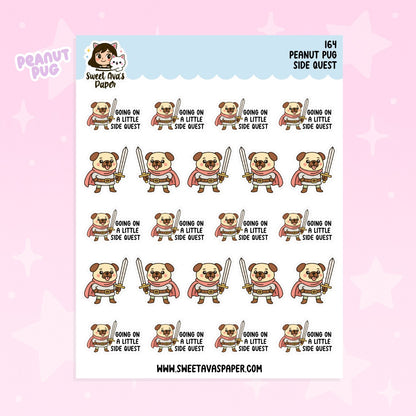 Side Quest - Peanut Pug Planner Stickers – [164]