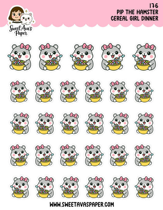 Pip The Hamster Cereal Planner Stickers