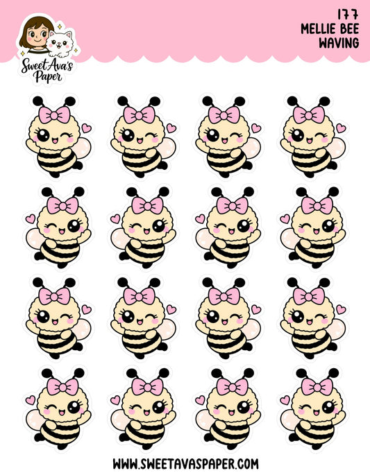 Mellie Bee Waving Planner Stickers [177]