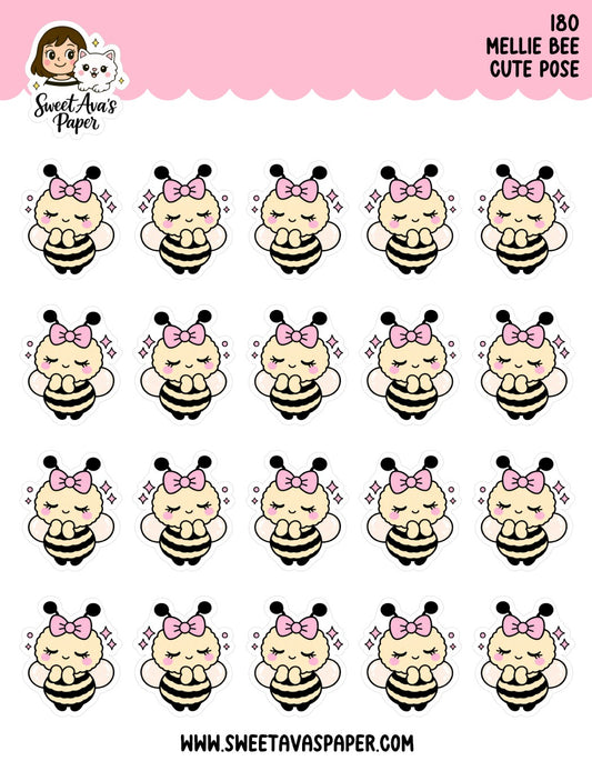 Mellie Bee Cute Pose Planner Stickers [180]