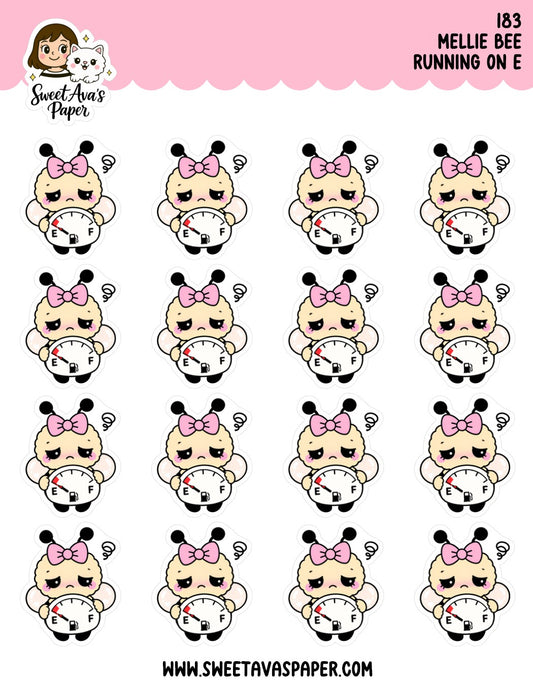 Mellie Bee Running on Empty Planner Stickers [183]