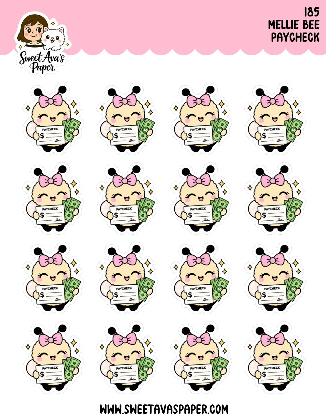 Mellie Bee Pay Day Planner Stickers [185]