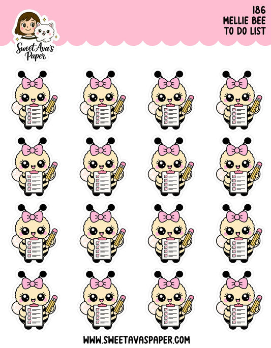 Mellie Bee To Do List Planner Stickers [186]