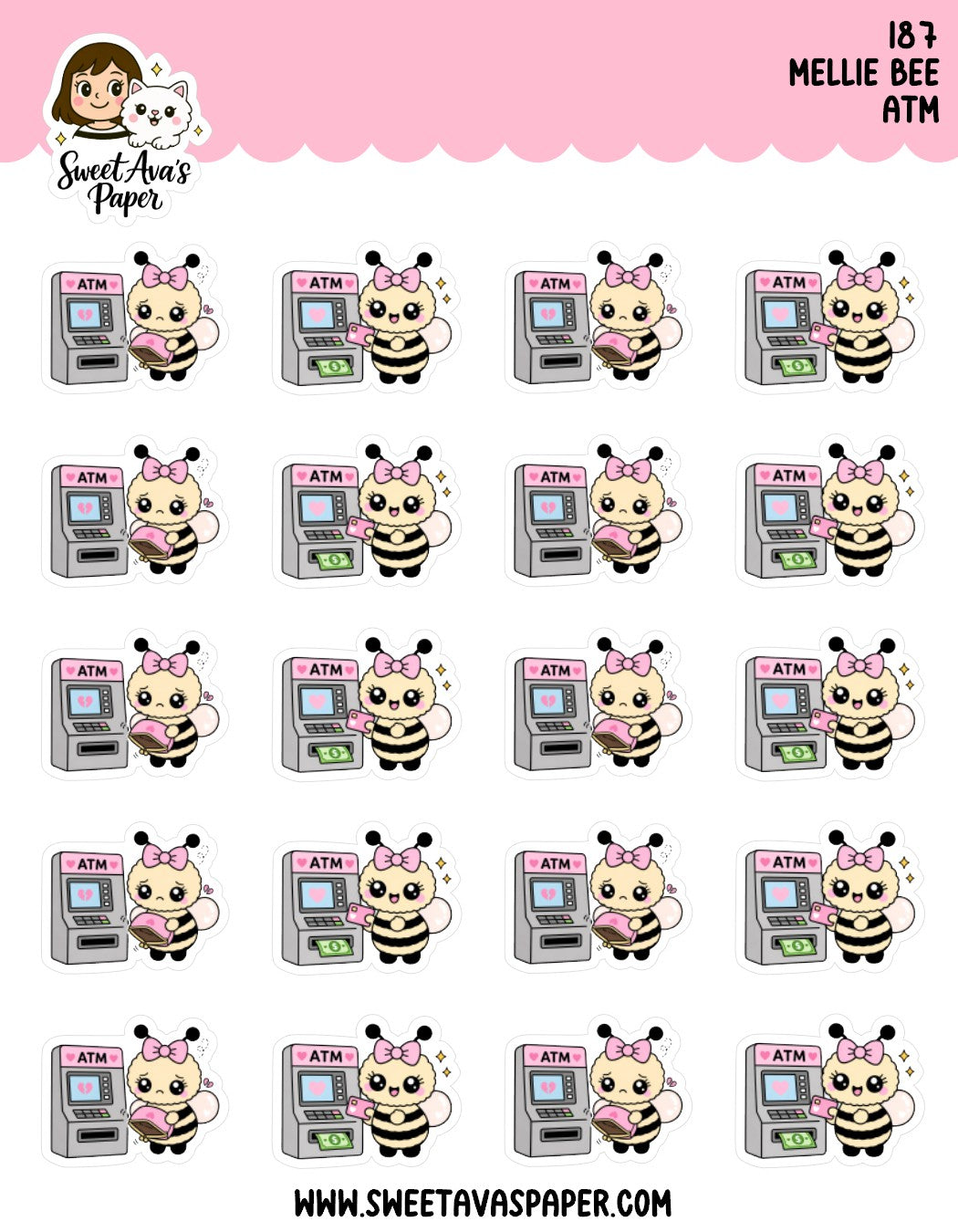 Mellie Bee ATM Planner Stickers [187]